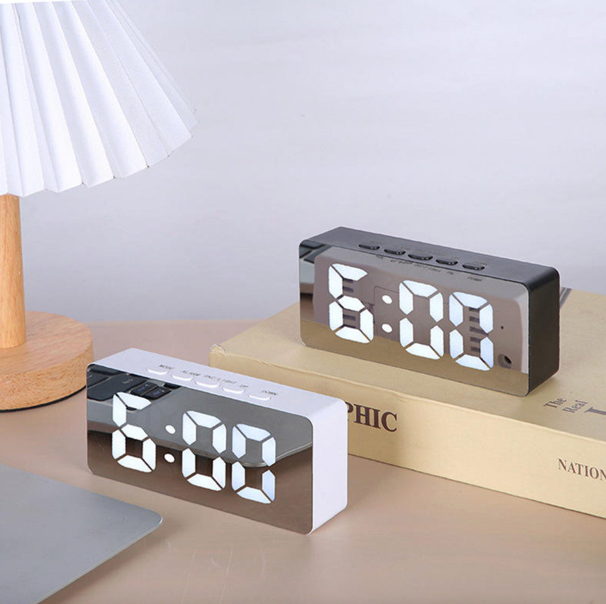 Nordic Style LED Digital Alarm Clock – Multifunctional Electronic Desk Clock for Students