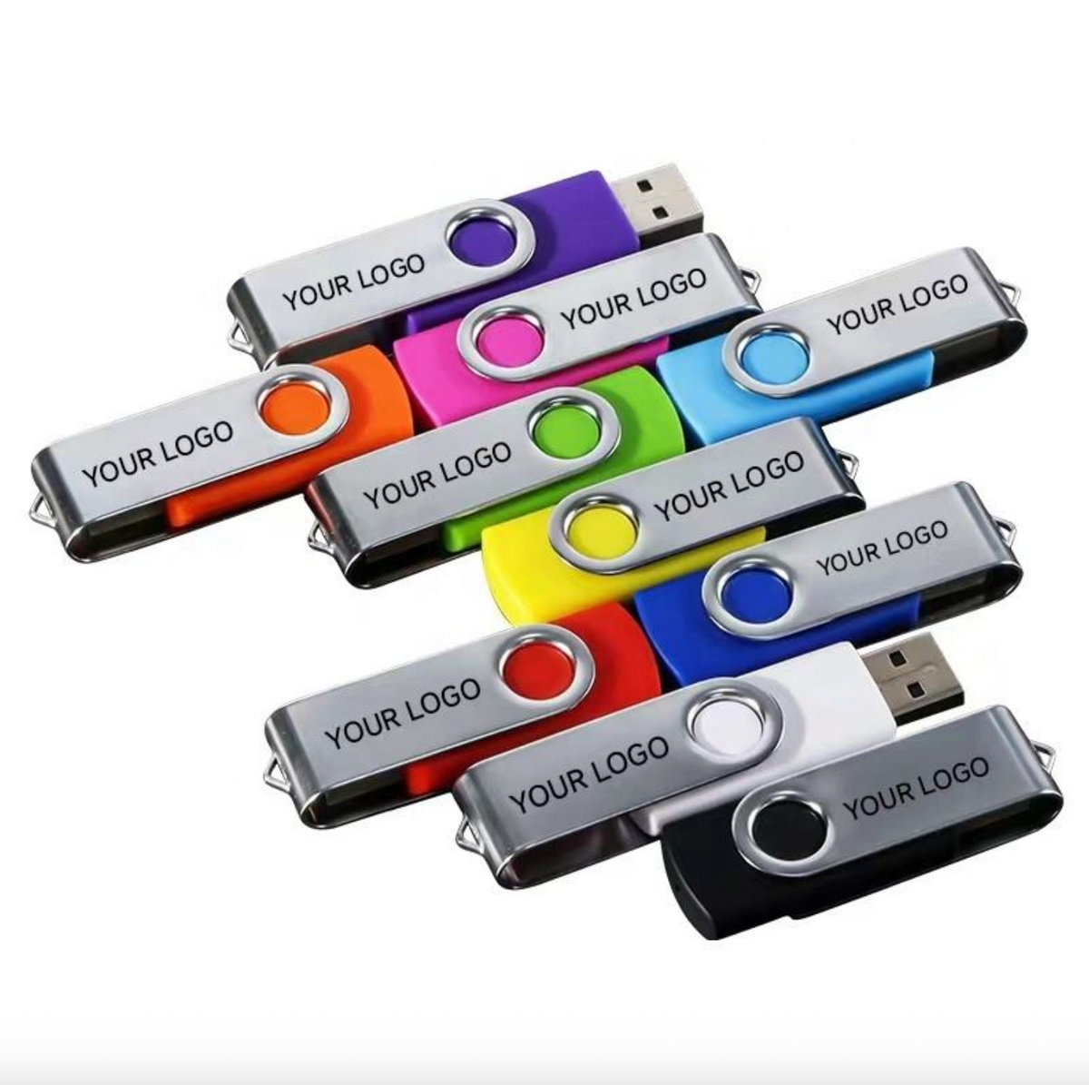 Swivel USB Flash Drive – Custom Logo Rotating Memory Stick for Personal & Promotional Use