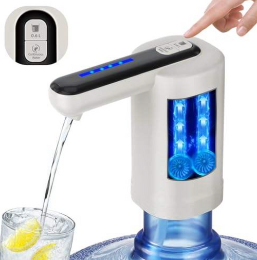 Dual-Motor Electric Water Dispenser Pump – Fast-Flow USB Rechargeable Pump for 5-Gallon Water Jugs