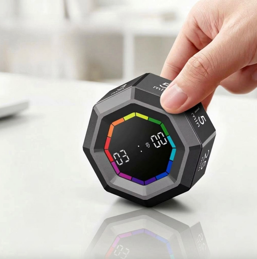 Gravity Flip Timer – Magnetic Digital Countdown Kitchen & Pomodoro Timer
