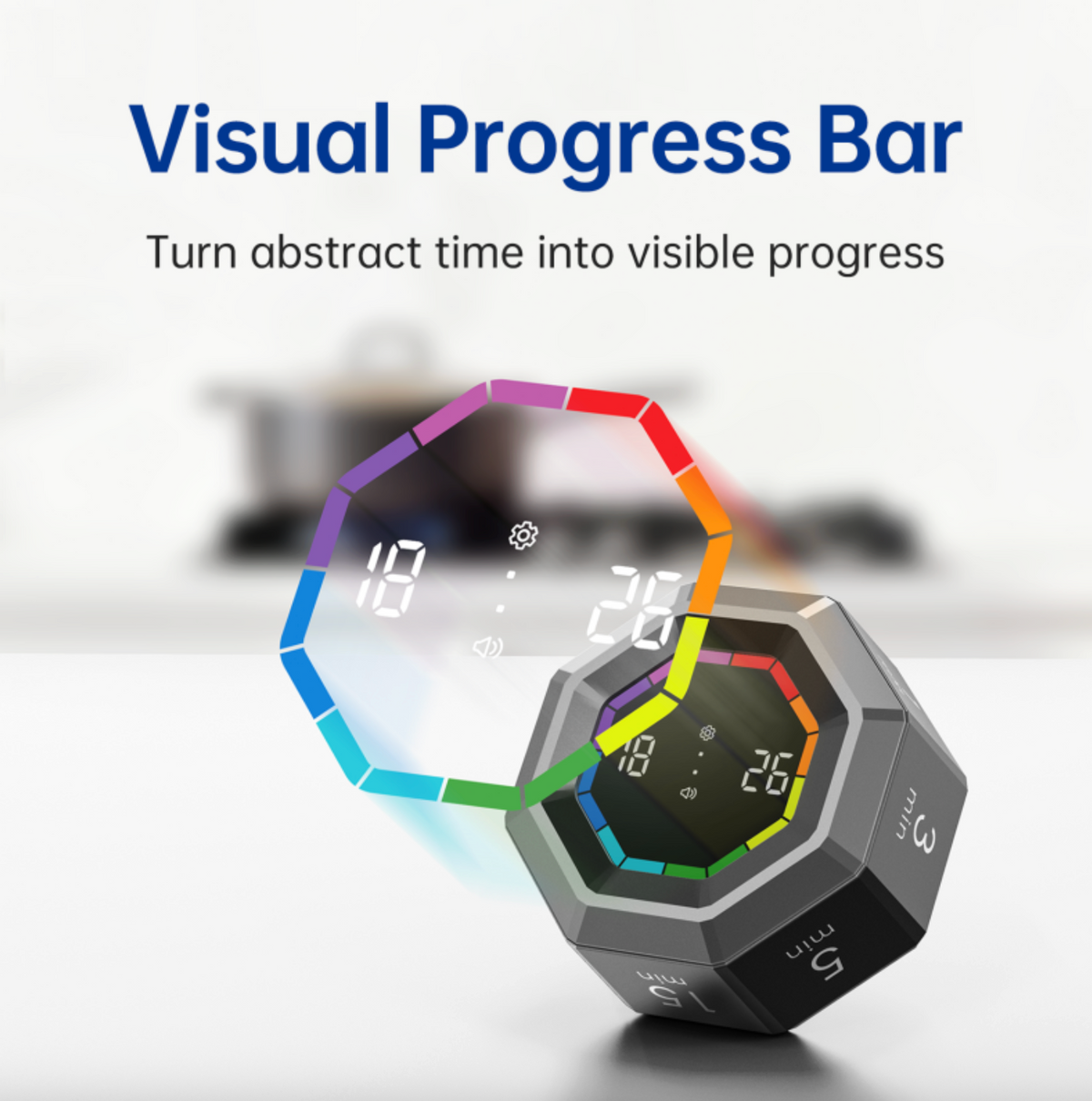 Gravity Flip Timer – Magnetic Digital Countdown Kitchen & Pomodoro Timer