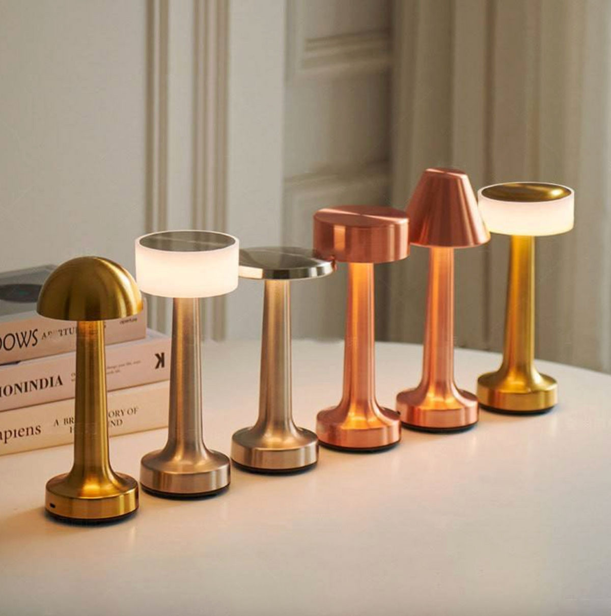 Minimalist Rechargeable LED Table Lamp – Touch Sensor Modern Desk Light