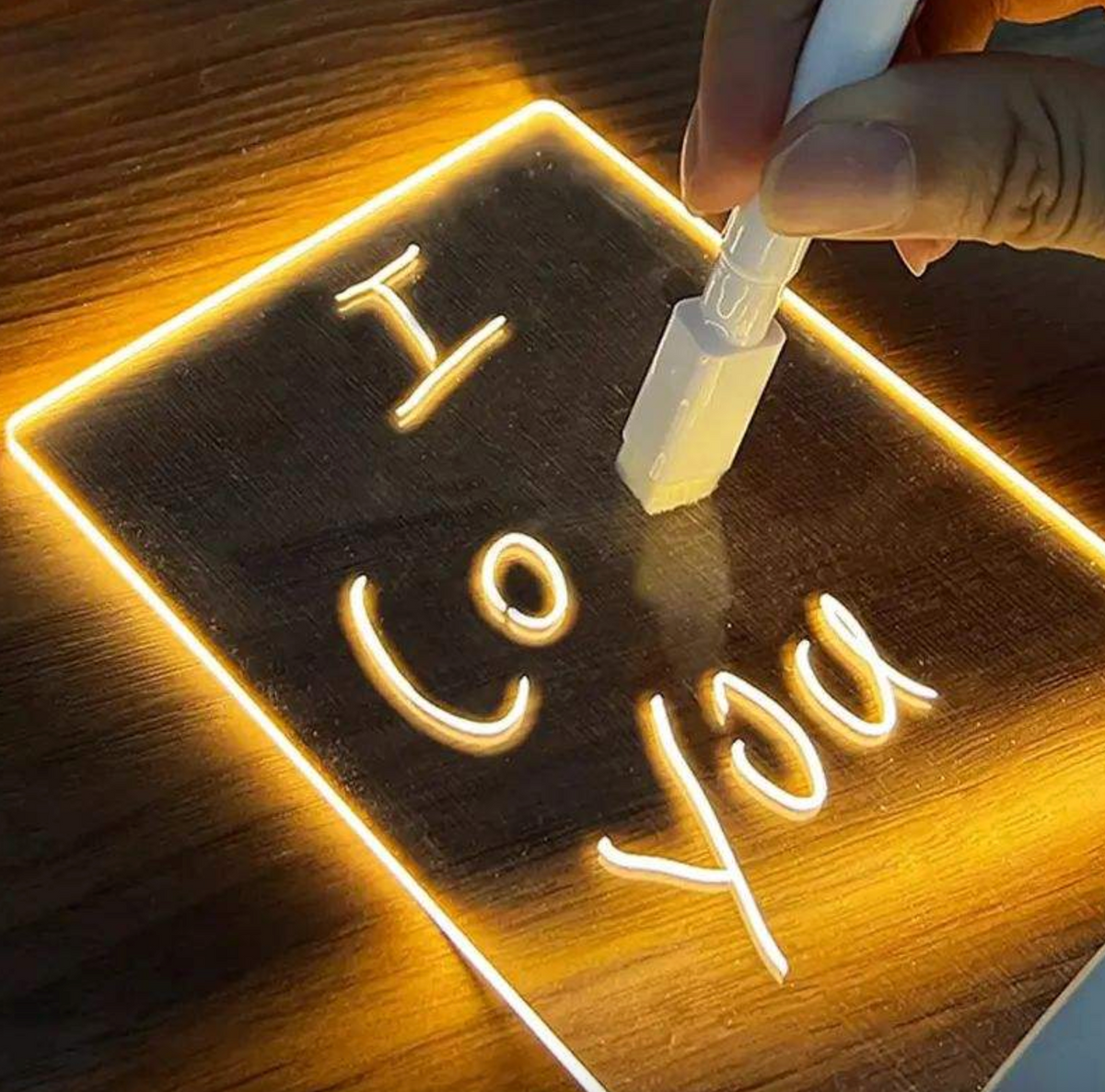 3D Acrylic LED Message Board Lamp – Rewritable Night Light for Bedroom & Living Room