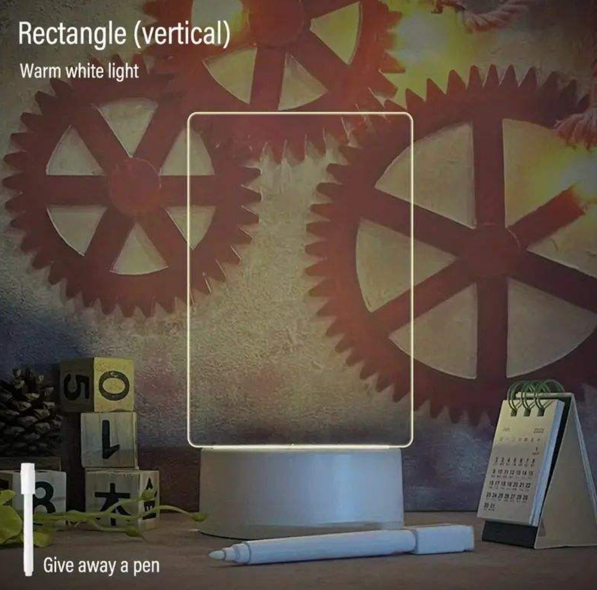 3D Acrylic LED Message Board Lamp – Rewritable Night Light for Bedroom & Living Room