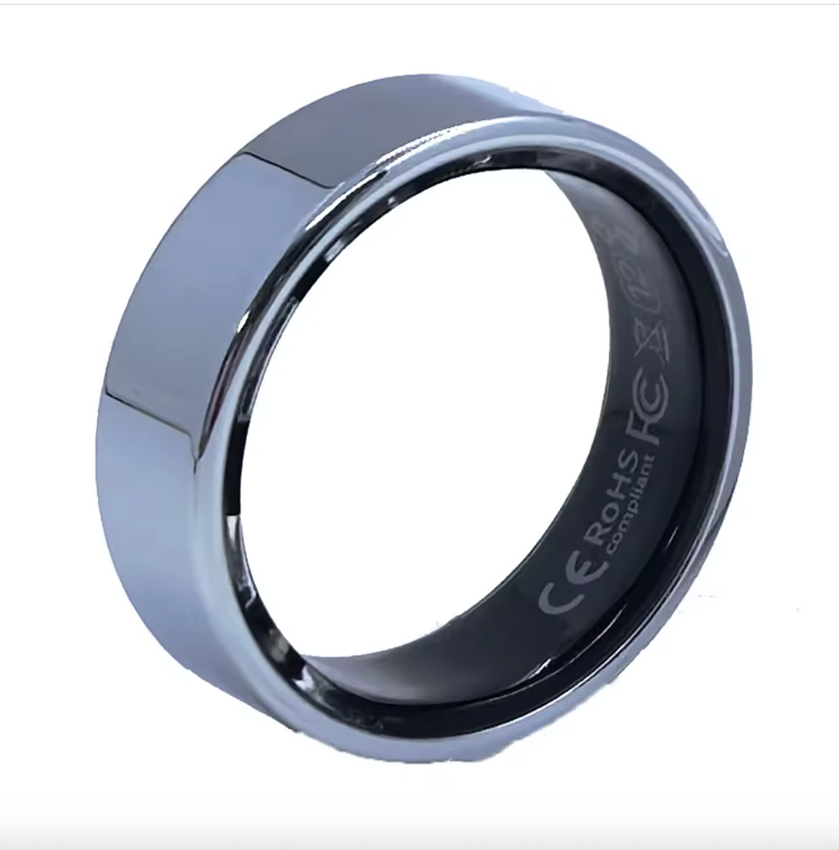 Smart Fitness Ring – Stainless Steel Body Tracking & Activity Monitor